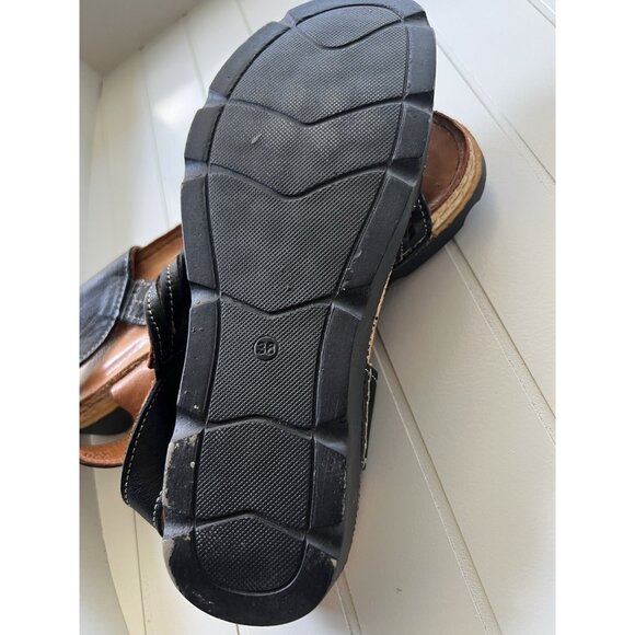 Spring Step Leather Comfort Fisherman Sandals Black Tan Women’s Size 7 - Picture 6 of 12